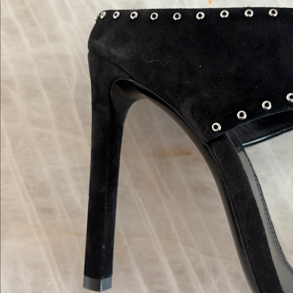 Saint Laurent Black Studded Heels Size 38 - Picture 10 of 15